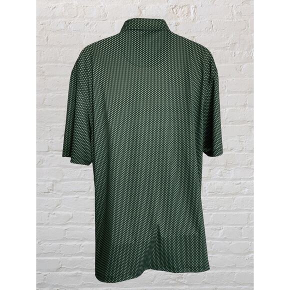 Straight Down Short Sleeve Polo, Cotton Boll Design all over, Size XXL - Picture 2 of 5